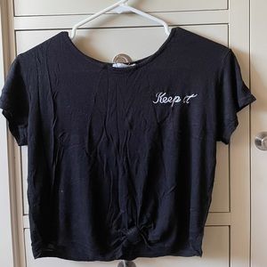 Black shirt that reads: “ Keep It “